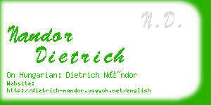 nandor dietrich business card